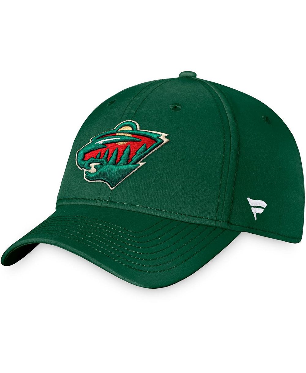 Мужская кепка Fanatics Green Minnesota Wild Team Core Primary Logo Flex