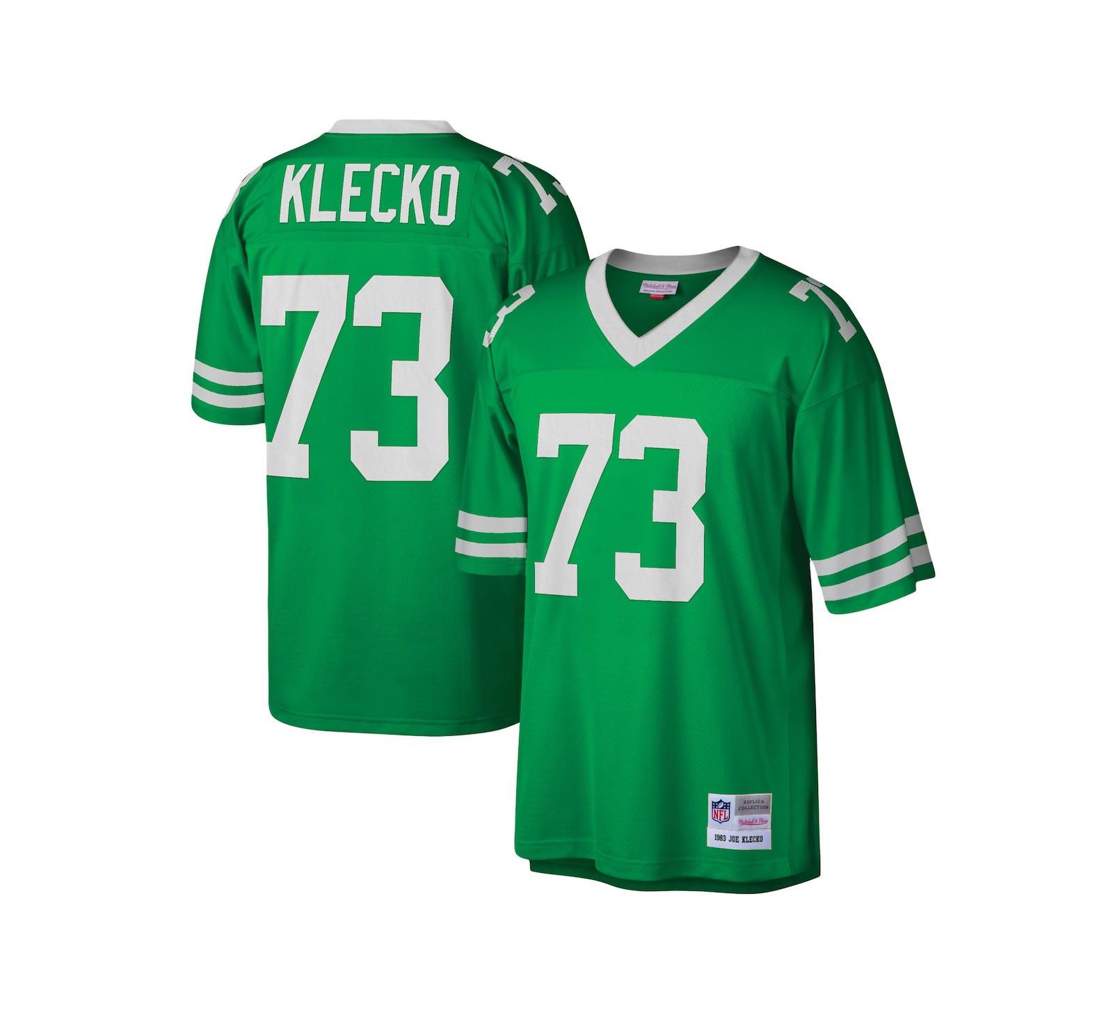 Мужская джерси Mitchell & Ness Joe Klecko Kelly Green New York Jets Legacy Replica
