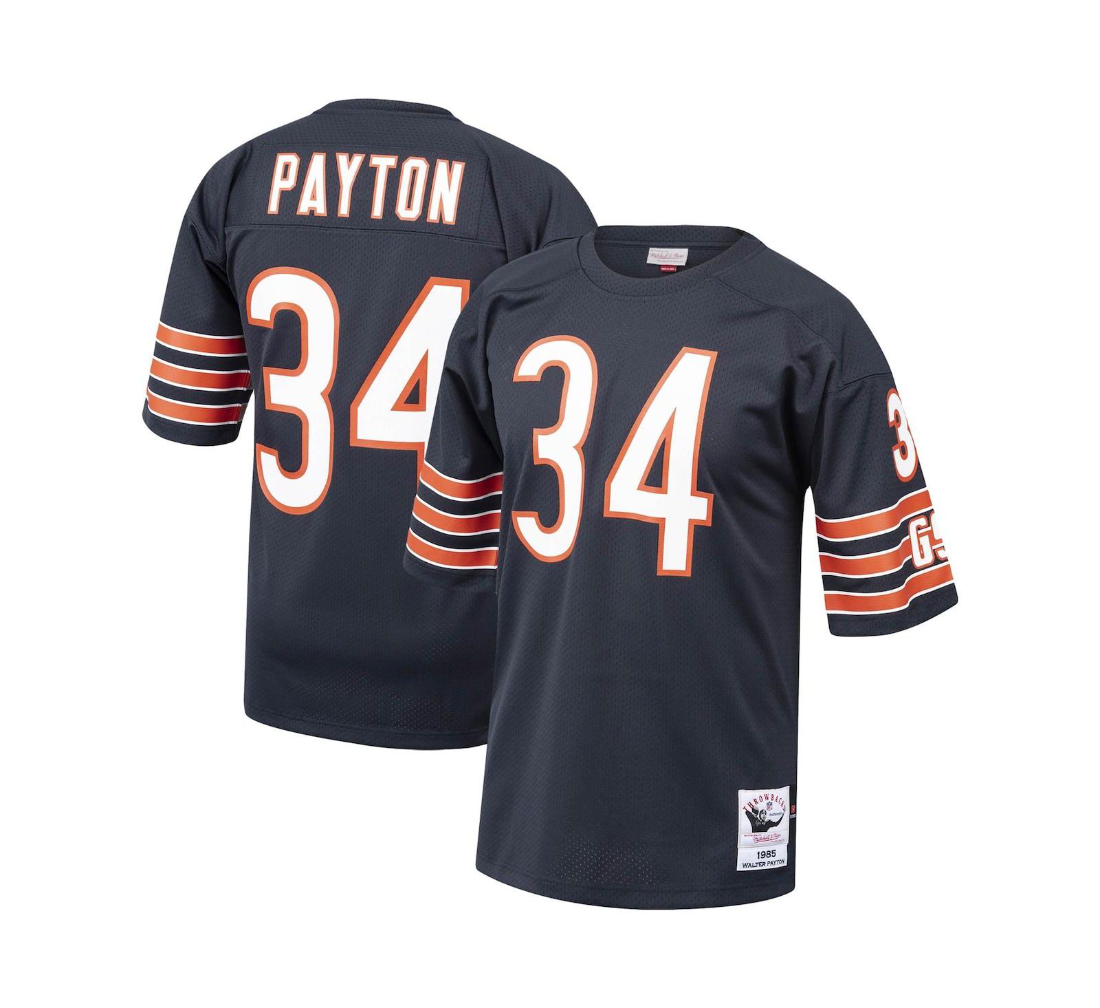 Мужская джерси Mitchell & Ness Walter Payton Chicago Bears 1985 Authentic Throwback Navy