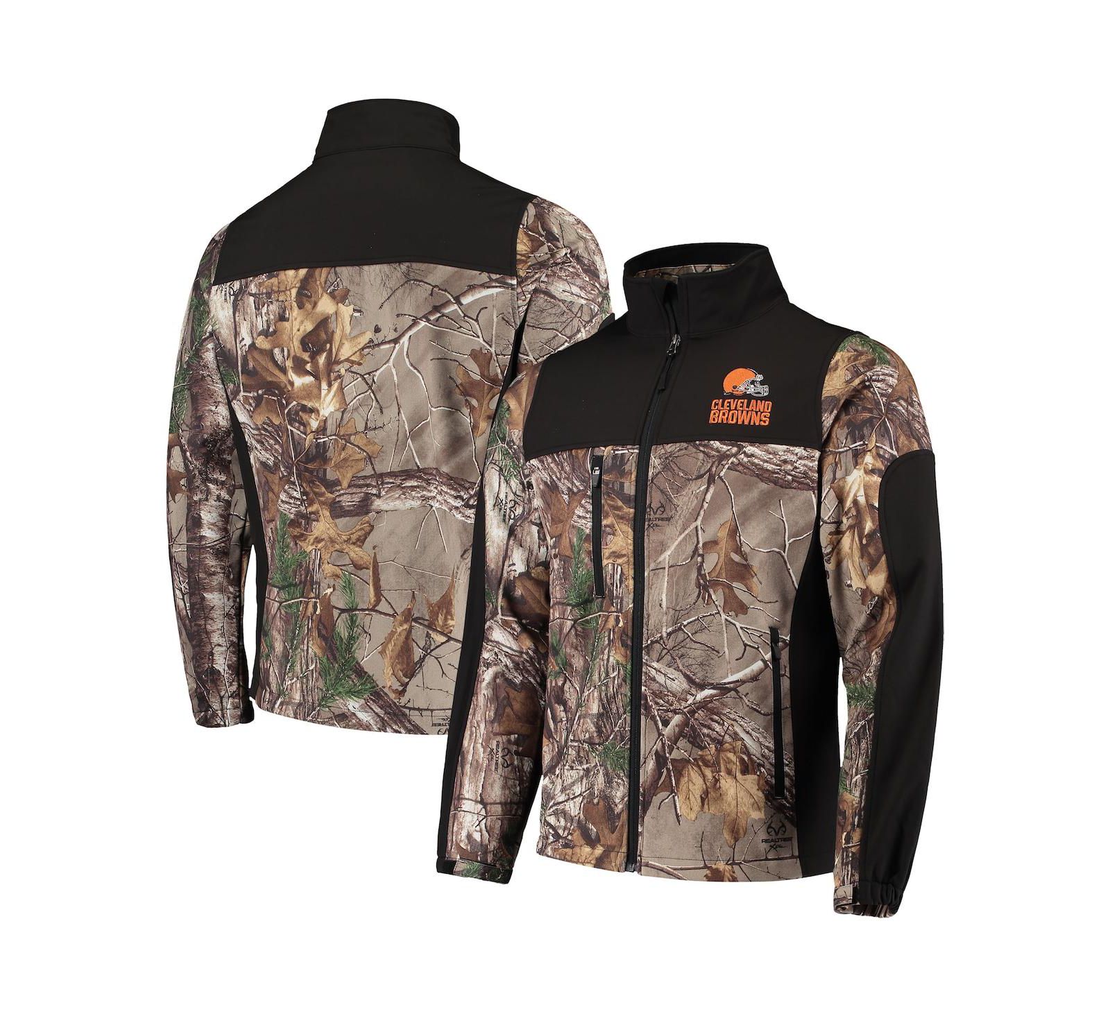 Мужская куртка Dunbrooke Realtree Camo and Black Cleveland Browns Circle Hunter Softshell Full-Zip