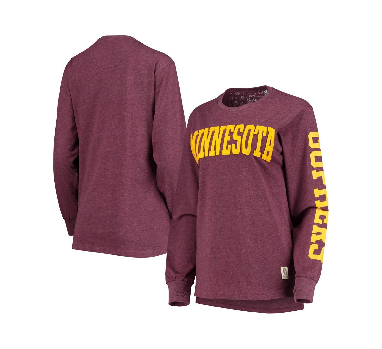 Women's Pressbox Maroon Minnesota Golden Gophers Two-Hit Canyon Long Sleeve T-shirt