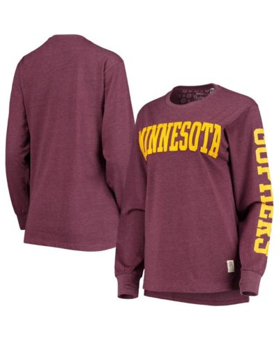 Women's Pressbox Maroon Minnesota Golden Gophers Two-Hit Canyon Long Sleeve T-shirt