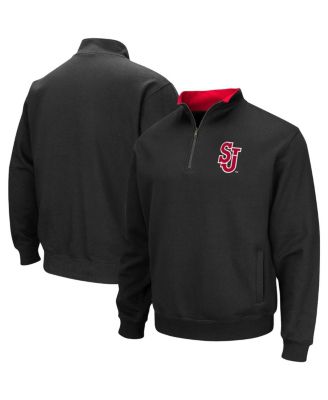 Мужская куртка Colosseum Black St. John's Red Storm Tortugas Logo Quarter-Zip Jacket