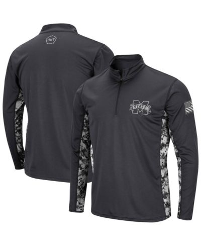 Мужская куртка Colosseum Mississippi State Bulldogs OHT Military-Inspired Appreciation Digi Camo Quarter-Zip