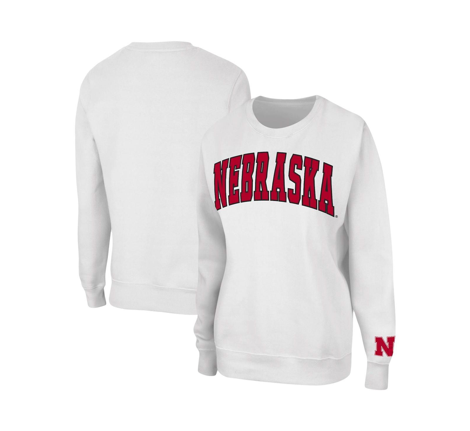 Женский джемпер Colosseum White Nebraska Huskers Campanile Pullover