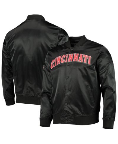 Мужской Pro Standard Black Cincinnati Reds Wordmark Satin Full-Snap Jacket
