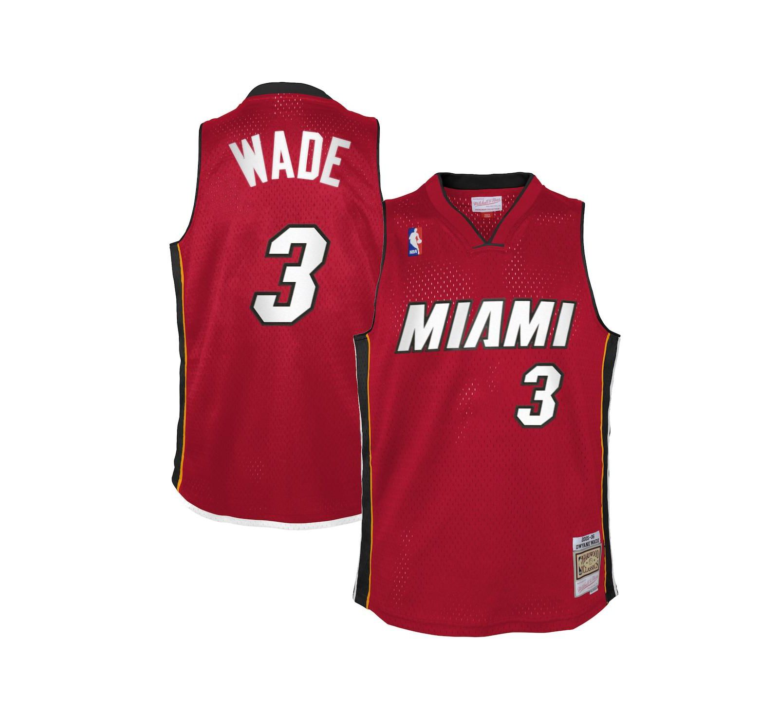 Детская джерси Mitchell & Ness Dwyane Wade Miami Heat Hardwood Classics Swingman