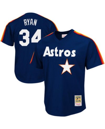 Mitchell & Ness Men's Nolan Ryan Navy Houston Astros Authentic Batting Practice Jersey