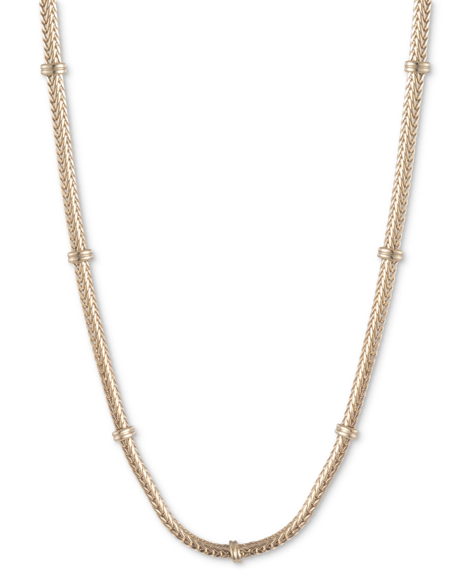 Ожерелье-чокер Lauren Ralph Lauren Gold-Tone Herringbone Chain 16"