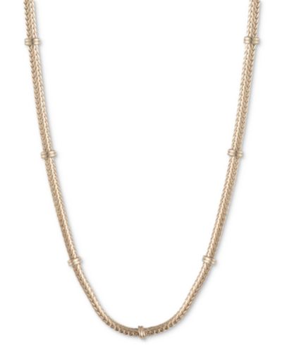 Ожерелье-чокер Lauren Ralph Lauren Gold-Tone Herringbone Chain 16"