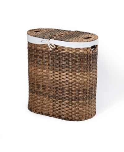 Овальная двойная корзина для белья Seville Classics Handwoven