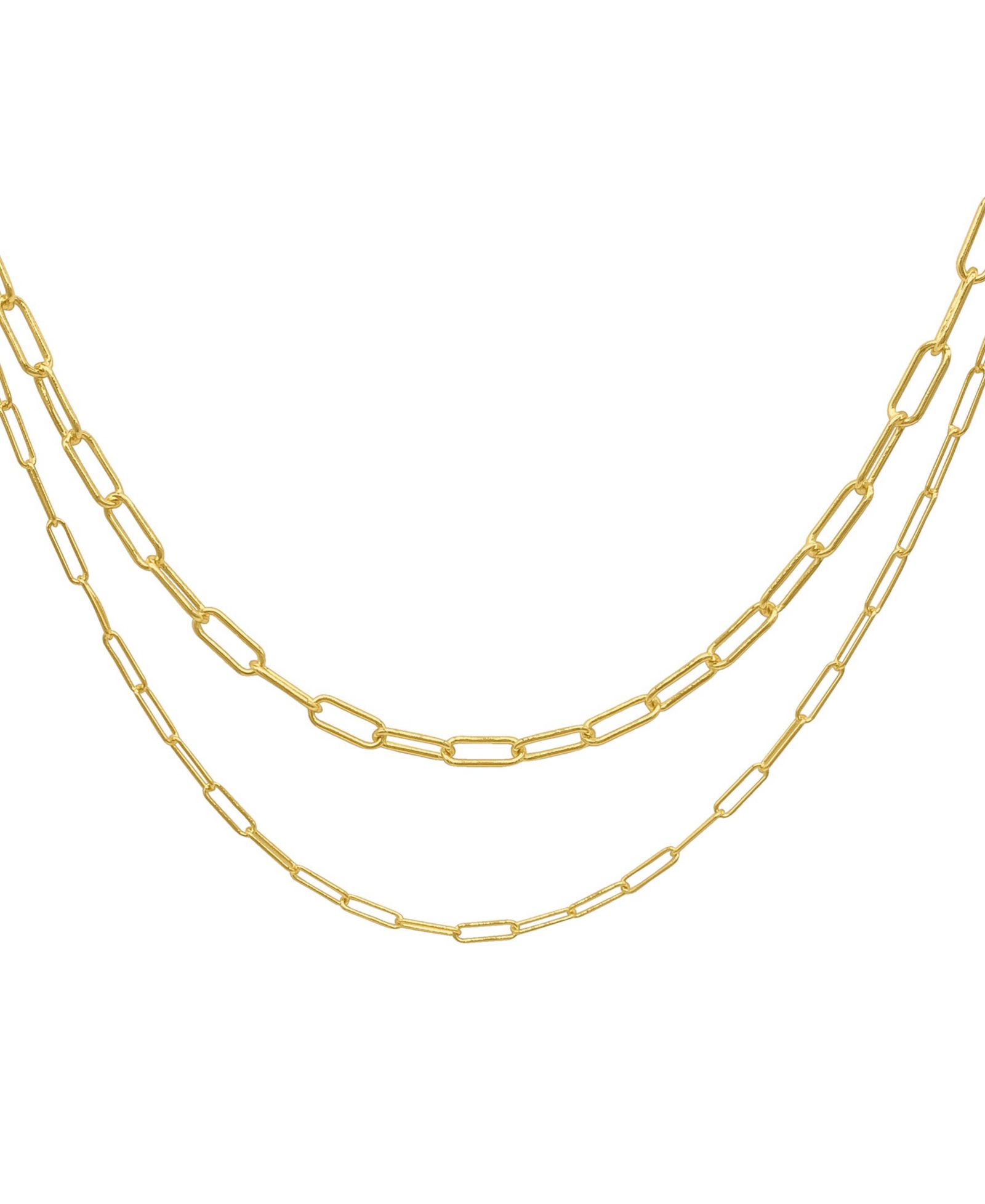 ADORNIA Paper Clip Chain Set