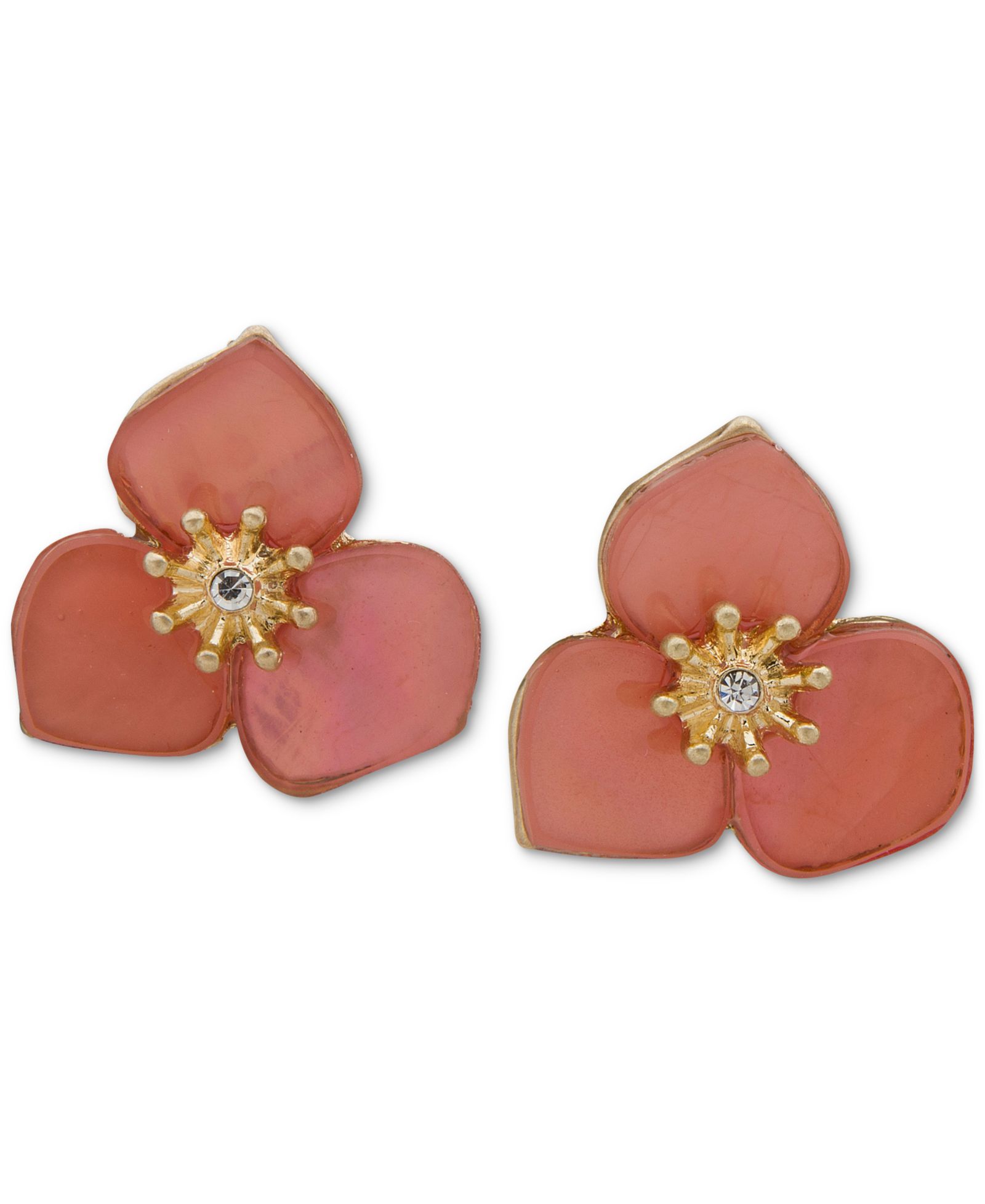 Серьги-пусеты lonna & lilly Gold-Tone Pavé Color Flower