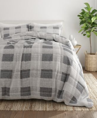 ienjoy Home Ultra Soft Gingham 3-Pc. Comforter Set, Queen