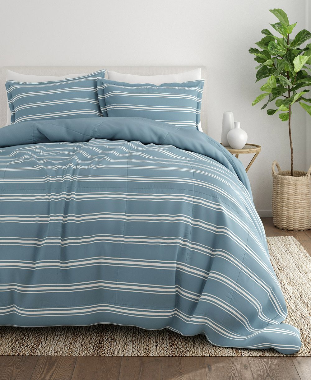 ienjoy Home Ultra Soft Stripe Reversible 2- Pc. Comforter Set, Twin
