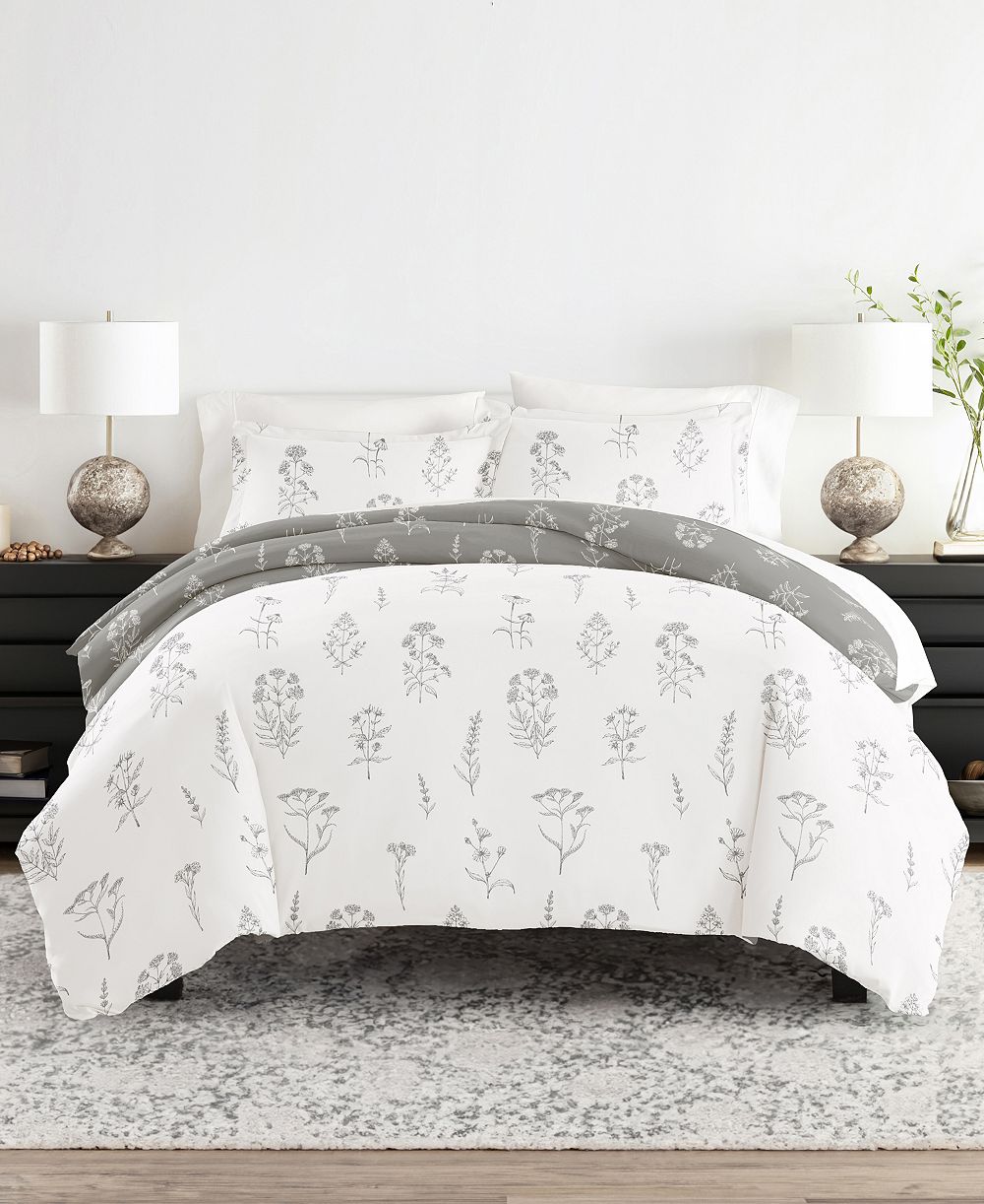 ienjoy Home Utra Soft Reversible 3-Pc. Duvet Cover Set, King/California King