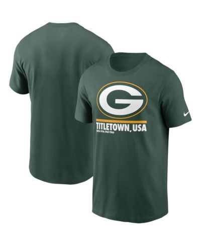 Men's Nike Green Green Bay Packers Hometown Collection Title Town T-shirt