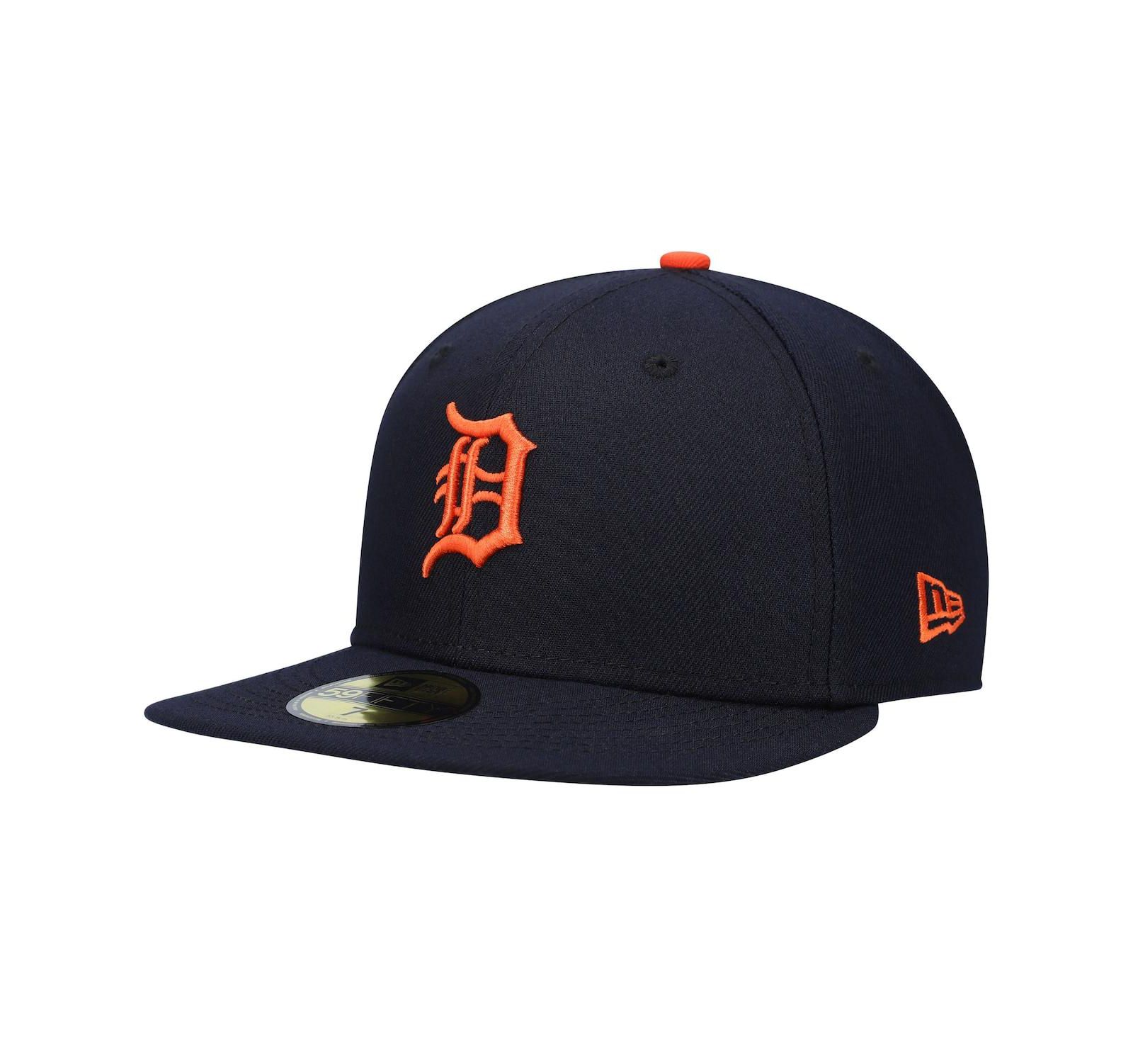 Men's New Era Navy Detroit Tigers Authentic Collection On-Field Road 59FIFTY Fitted Hat