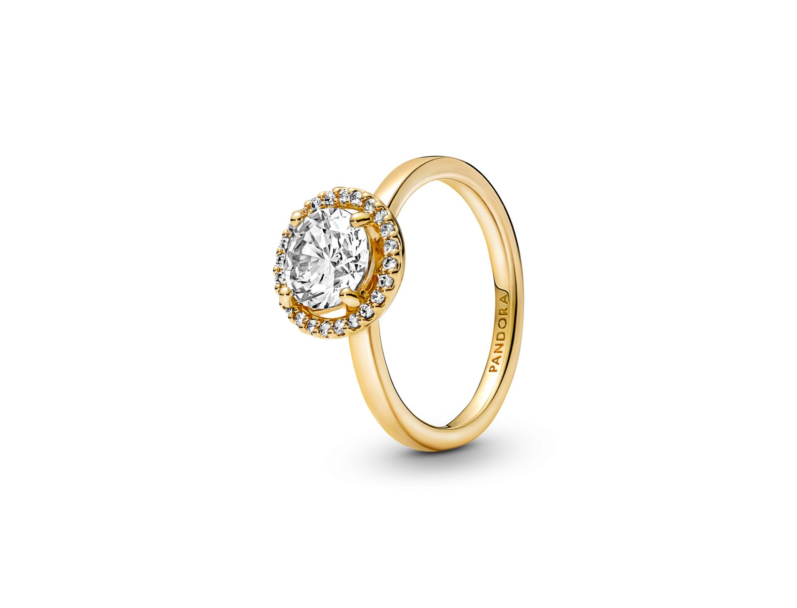 Pandora кольцо Timeless Sparkling Round Halo с кубическим цирконием