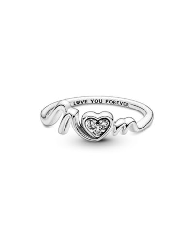 Кольцо Pandora Cubic Zirconia Moments Mom Pave Heart