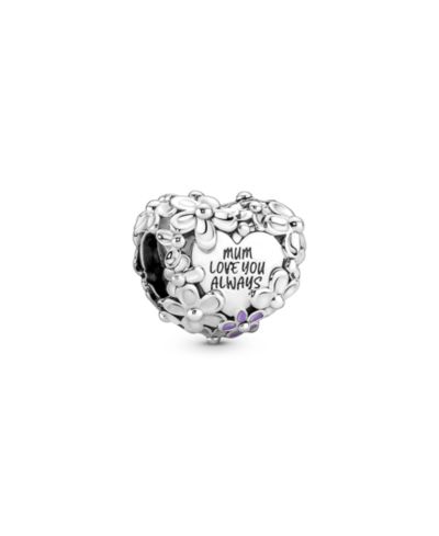 Шармы Pandora Sterling Silver Mom Daisy Heart