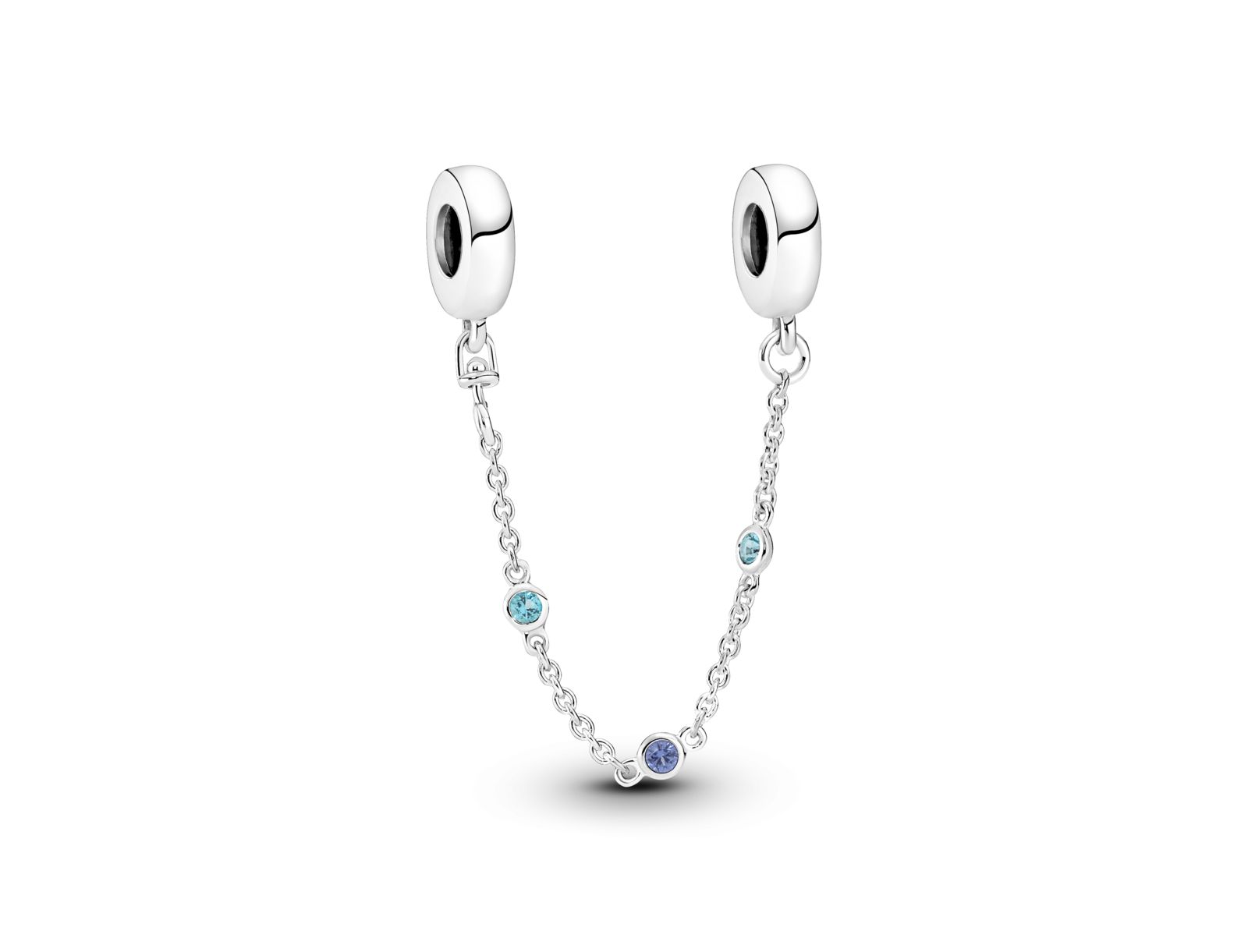 Шармы Pandora Triple Blue Stone Safety Chain
