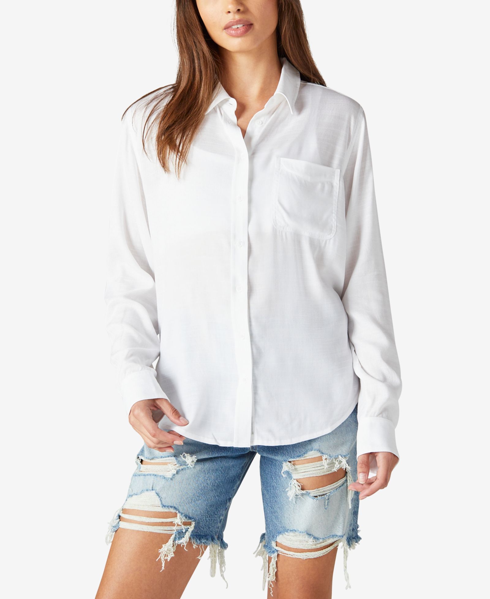 Рубашка Lucky Brand Boyfriend Button-Down