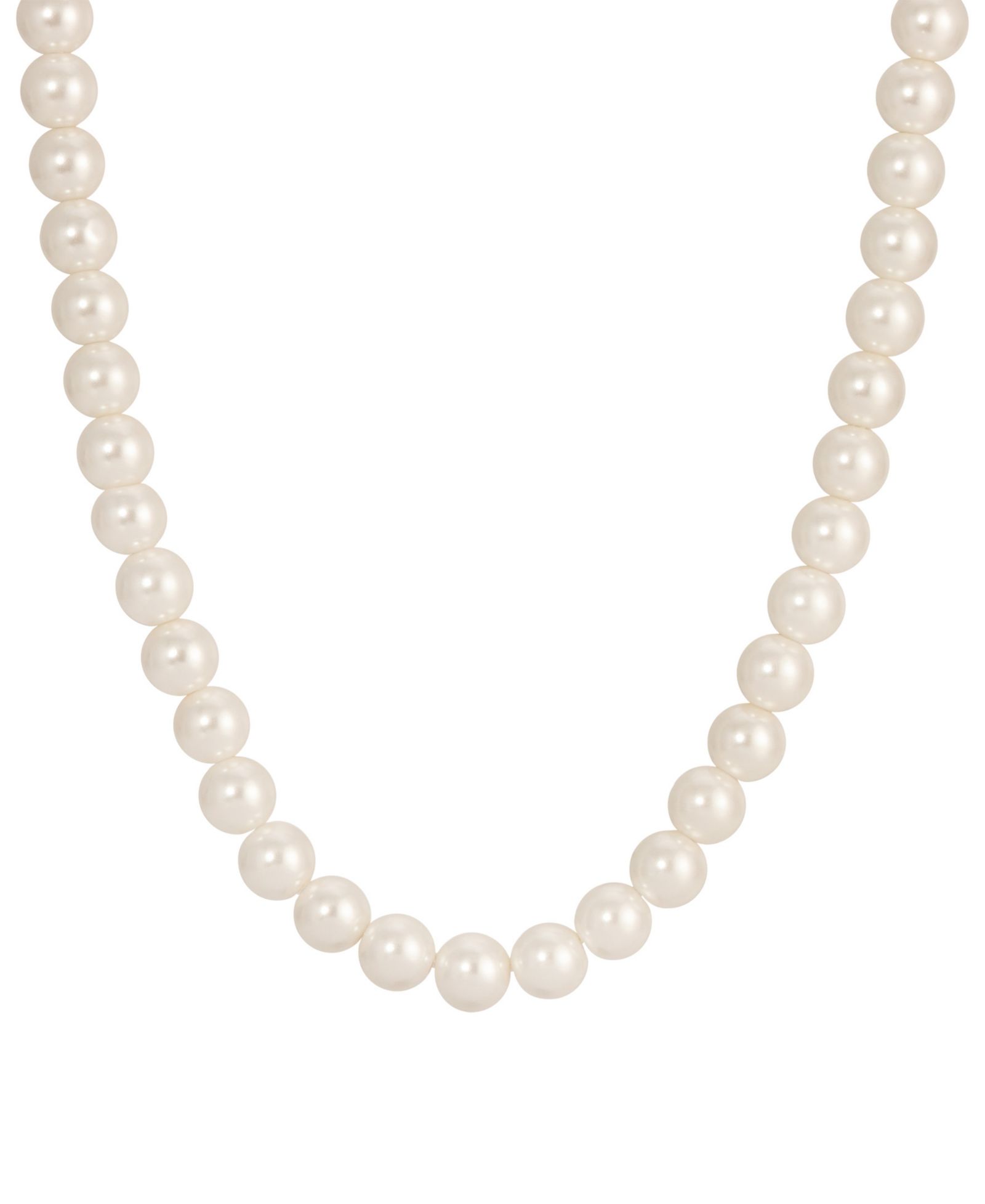 2028 Женское ожерелье с имитацией жемчуга 8mm Gold-tone