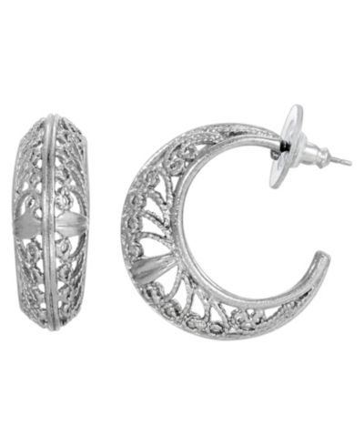 Серьги-кольца 2028 Women's Filigree Hoop Earrings
