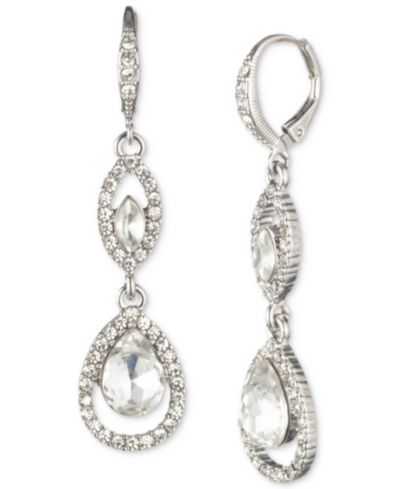 Givenchy Pavé Crystal Orb Double Drop Earrings