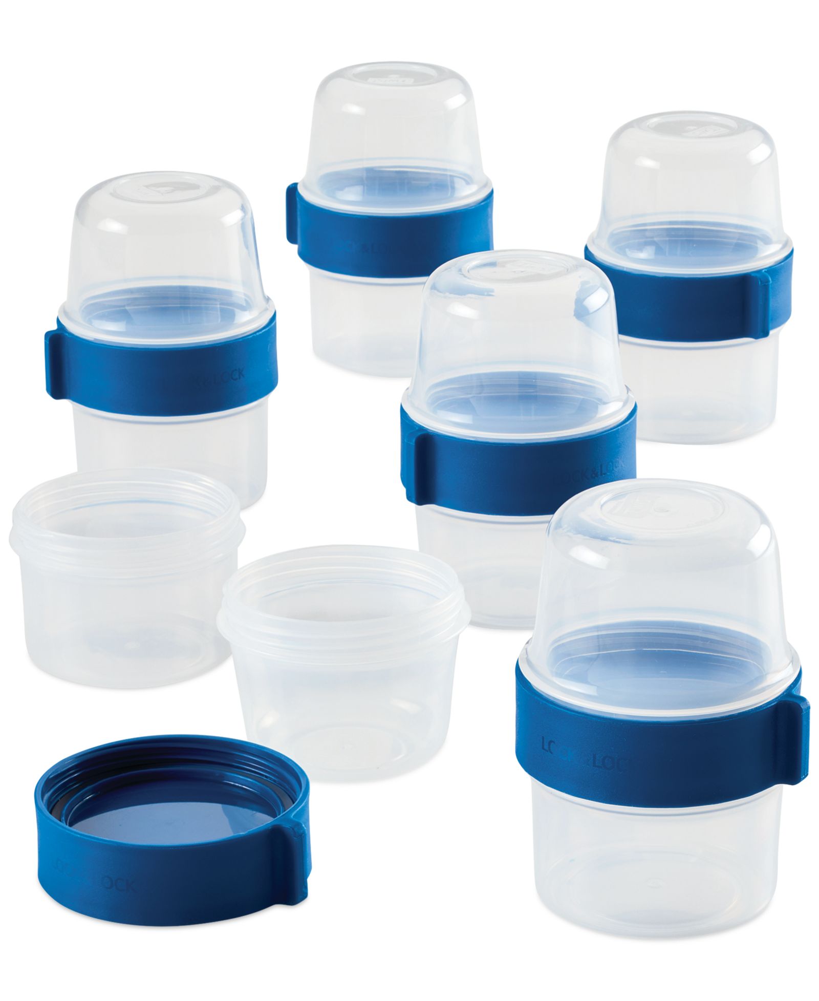 Набор контейнеров для хранения еды Lock n Lock Easy Essentials Twist Two Way, 12-Piece, Clear