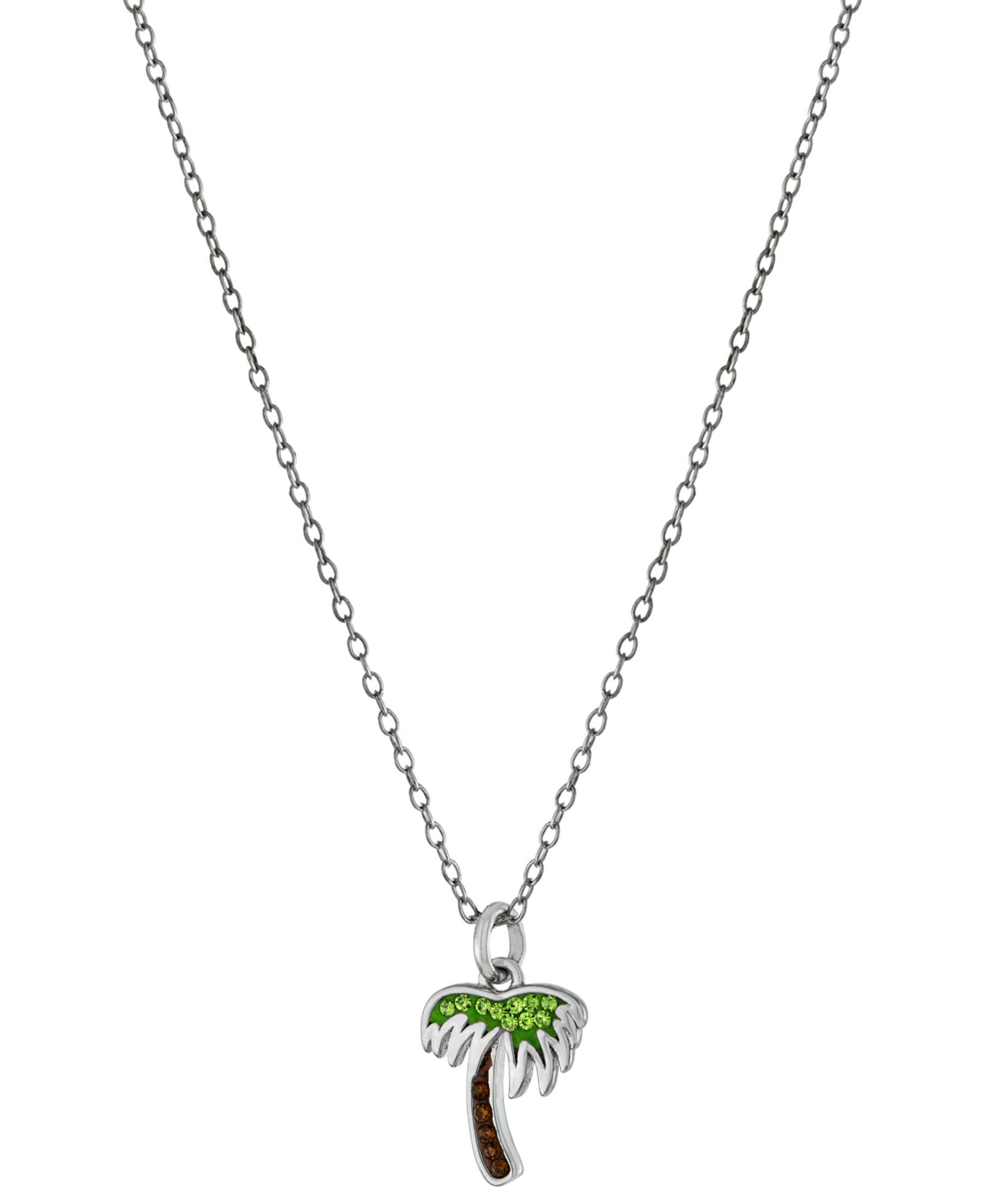 Giani Bernini Подвеска Crystal Palm Tree 18" в Sterling Silver
