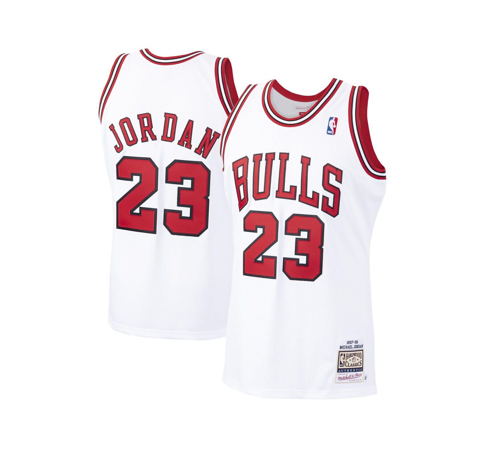 Men's Mitchell & Ness Michael Jordan Chicago Bulls 1997-98 Hardwood Classics Authentic Player Jersey