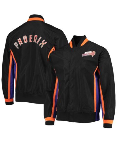 Мужская куртка Mitchell & Ness Phoenix Suns Black Hardwood Classics 75th Anniversary Authentic Warmup Full-Snap