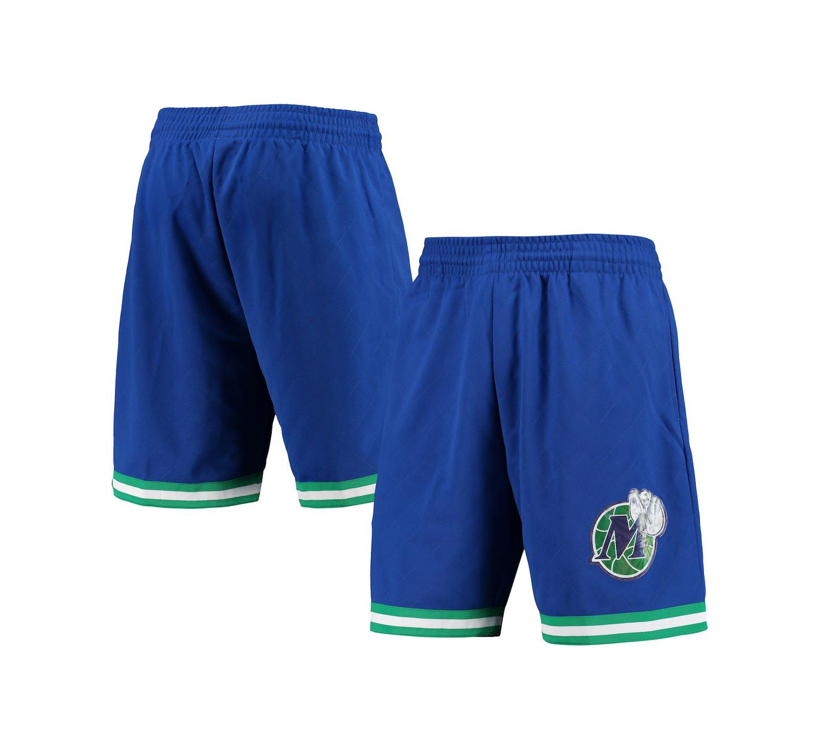 Мужские шорты Mitchell & Ness Blue Dallas Mavericks 1998 Hardwood Classics 75th Anniversary Swingman