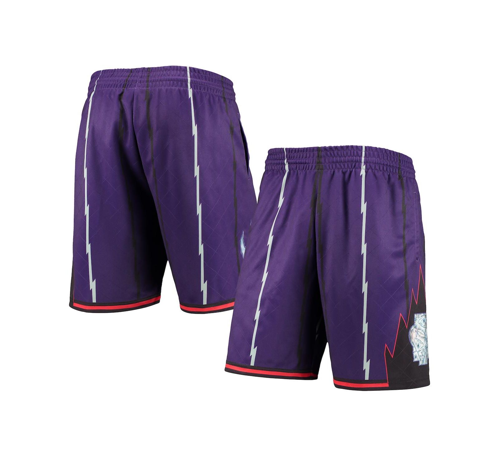 Мужские шорты Mitchell & Ness Purple Toronto Raptors 1998 Hardwood Classics 75th Anniversary Swingman