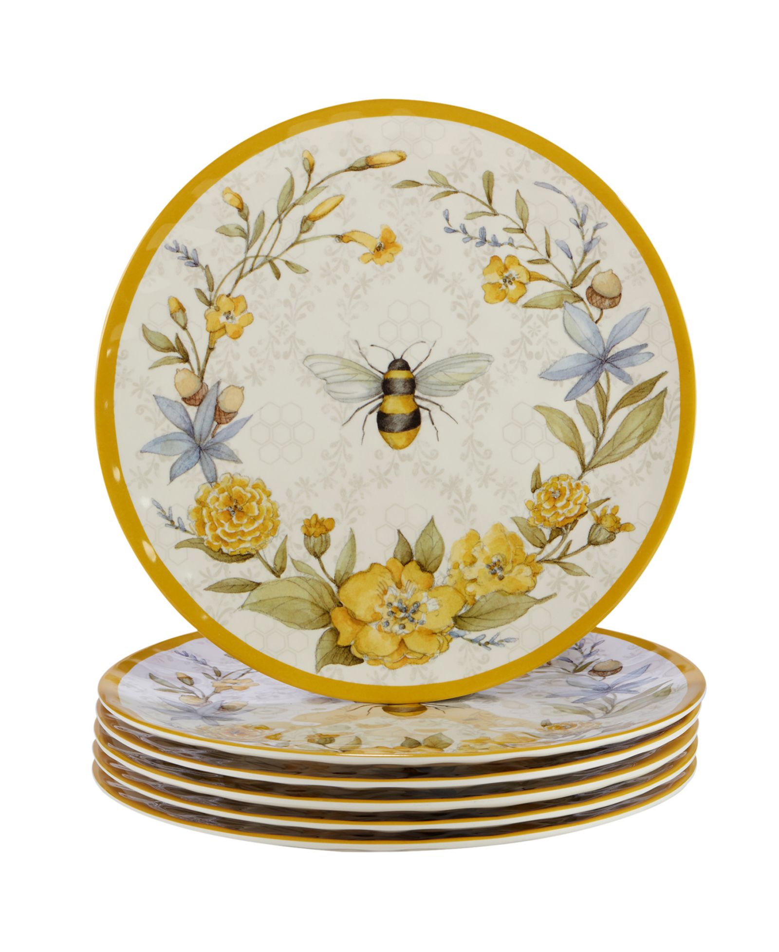 Набор тарелок Certified International Bee Sweet Melamine, 6 шт