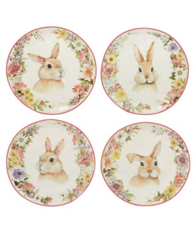 Набор из 4 десертных тарелок Certified International Easter Garden Assorted