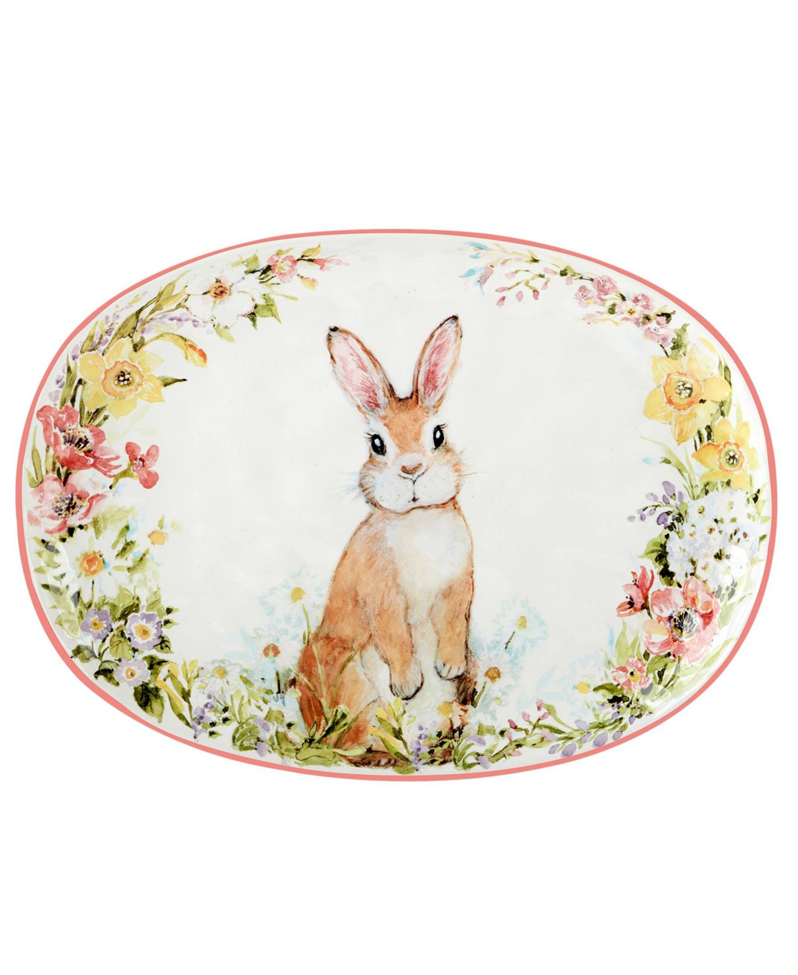 Certified International Десертная тарелка Oval Serving Platter Easter Garden, 17" x 12.5"