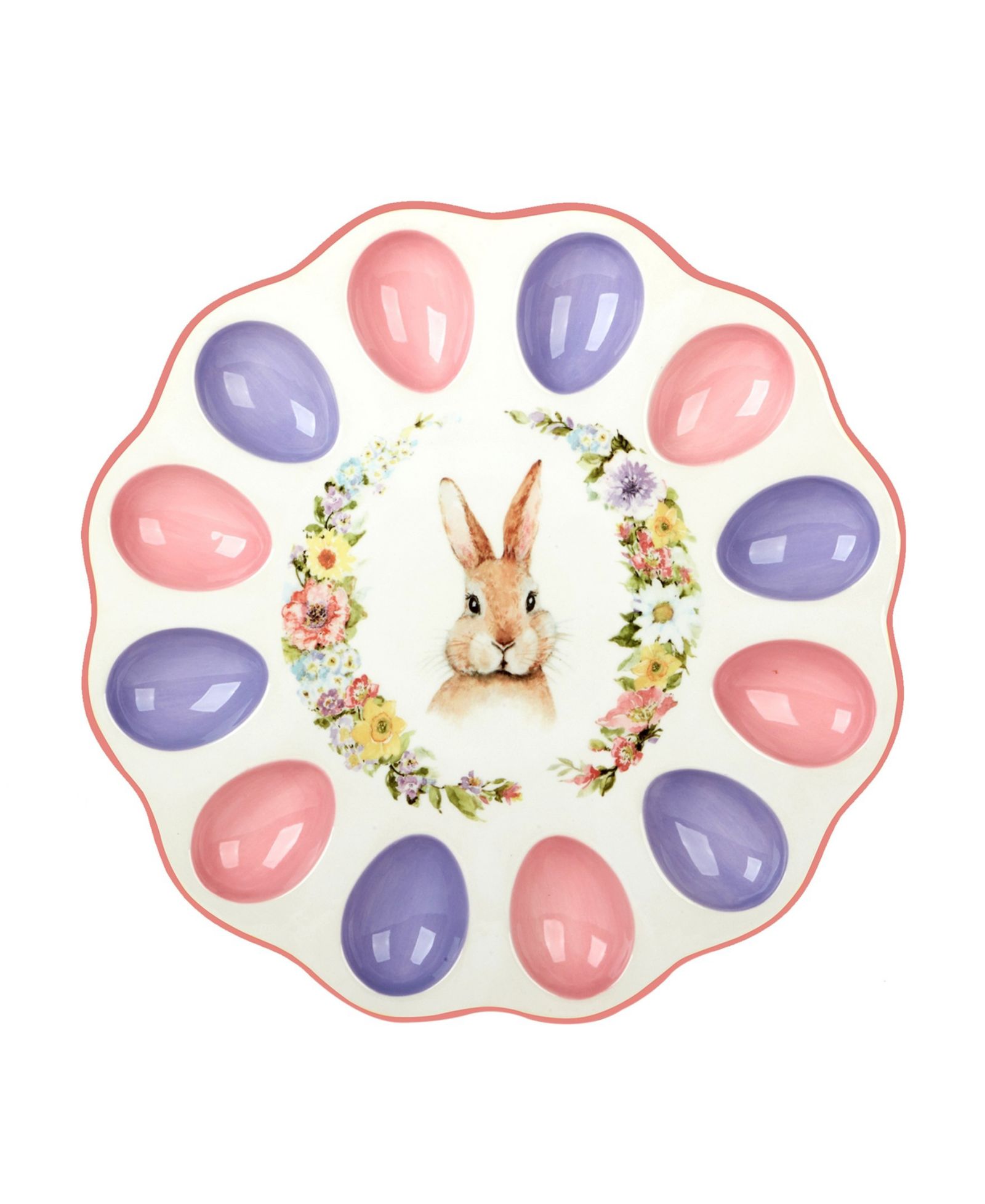 Декоративная тарелка Certified International Easter Garden 3D Deviled 12.25" Egg