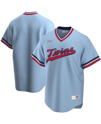 Мужская джерси Nike Light Blue Minnesota Twins Road Cooperstown Collection Team