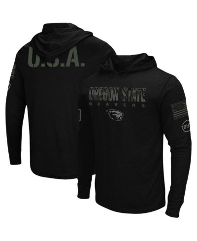 Men's Black Oregon State Beavers OHT Military-Inspired Appreciation Hoodie Long Sleeve T-shirt