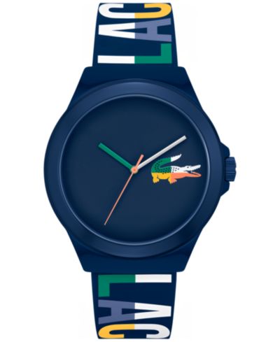 Часы Lacoste Unisex NeoCroc Navy Silicone Strap, 43mm