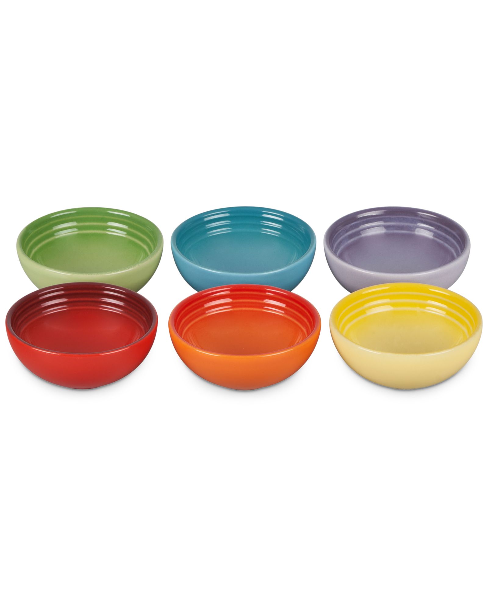 Набор из шести керамических мисок Le Creuset Multi Color Pinch Bowls