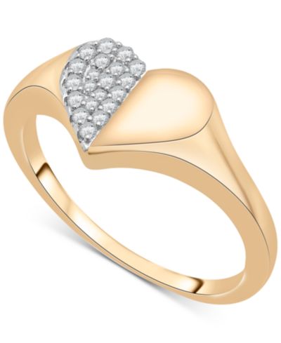 Кольцо Wrapped™ Diamond Half Heart Cluster в 14k Gold