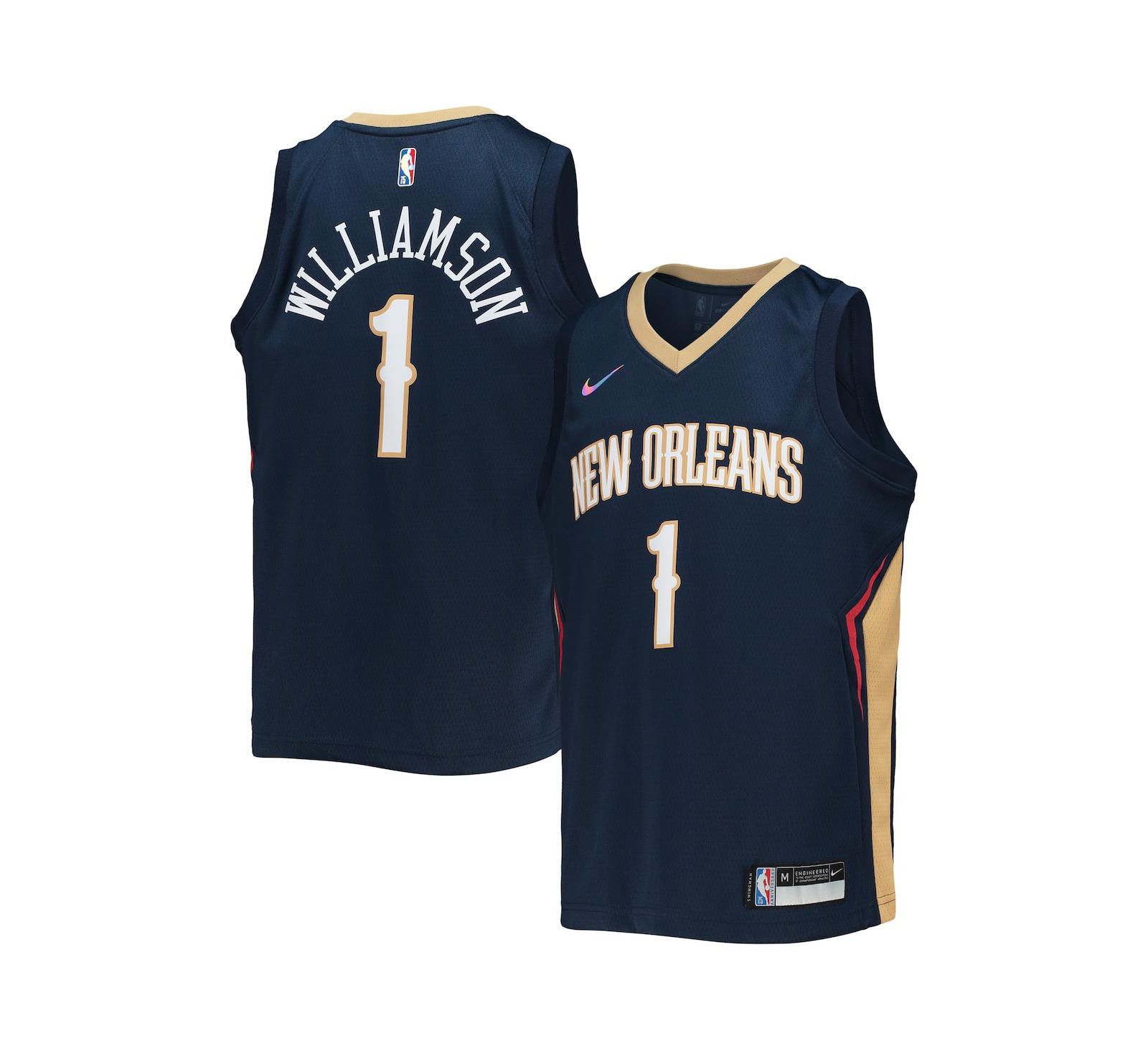 Nike Zion Williamson New Orleans Pelicans 2021/22 Diamond Swingman джерси Icon Edition для детей