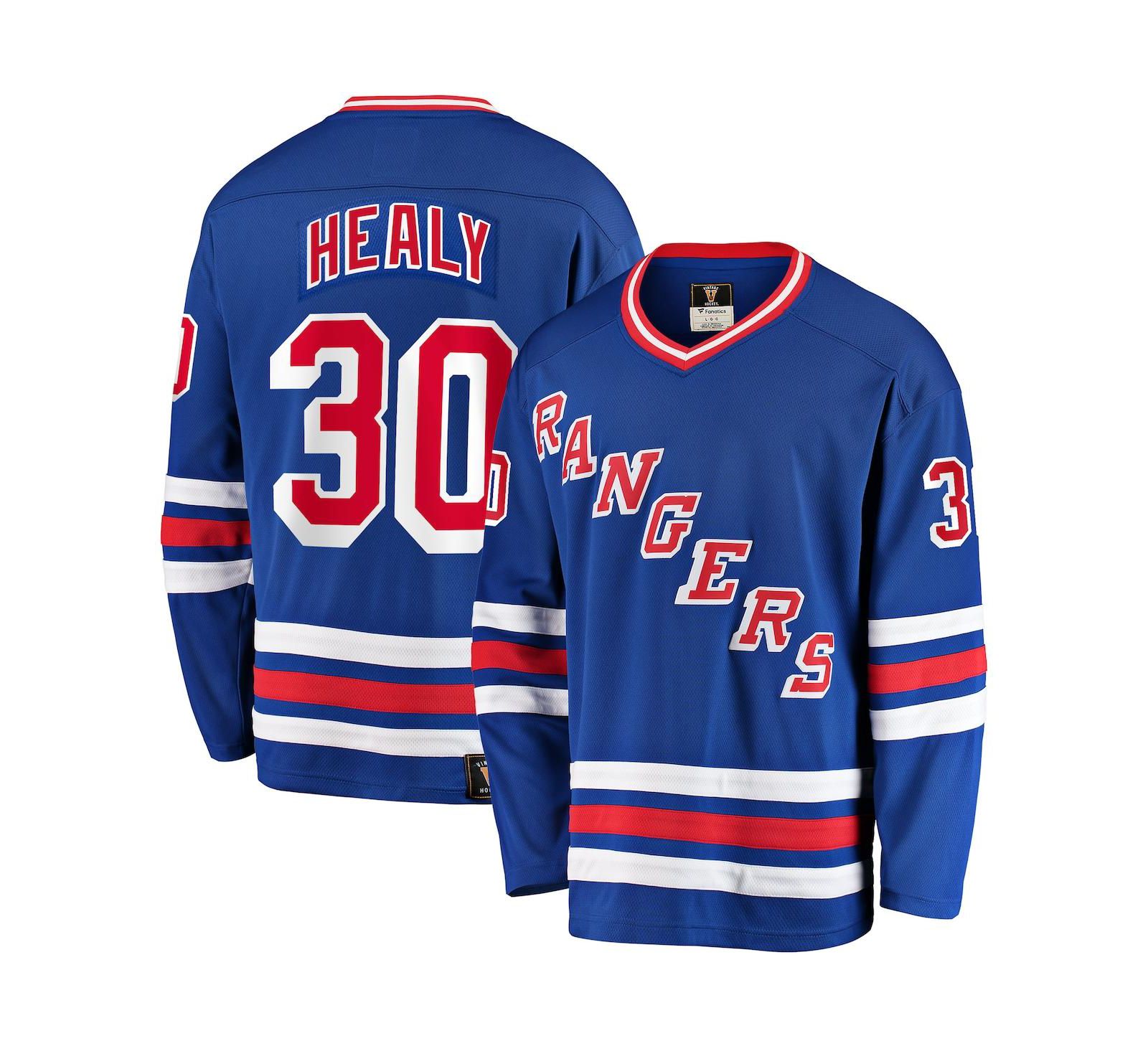 Мужская джерси Fanatics Glenn Healy Blue New York Rangers Premier Breakaway Retired Player