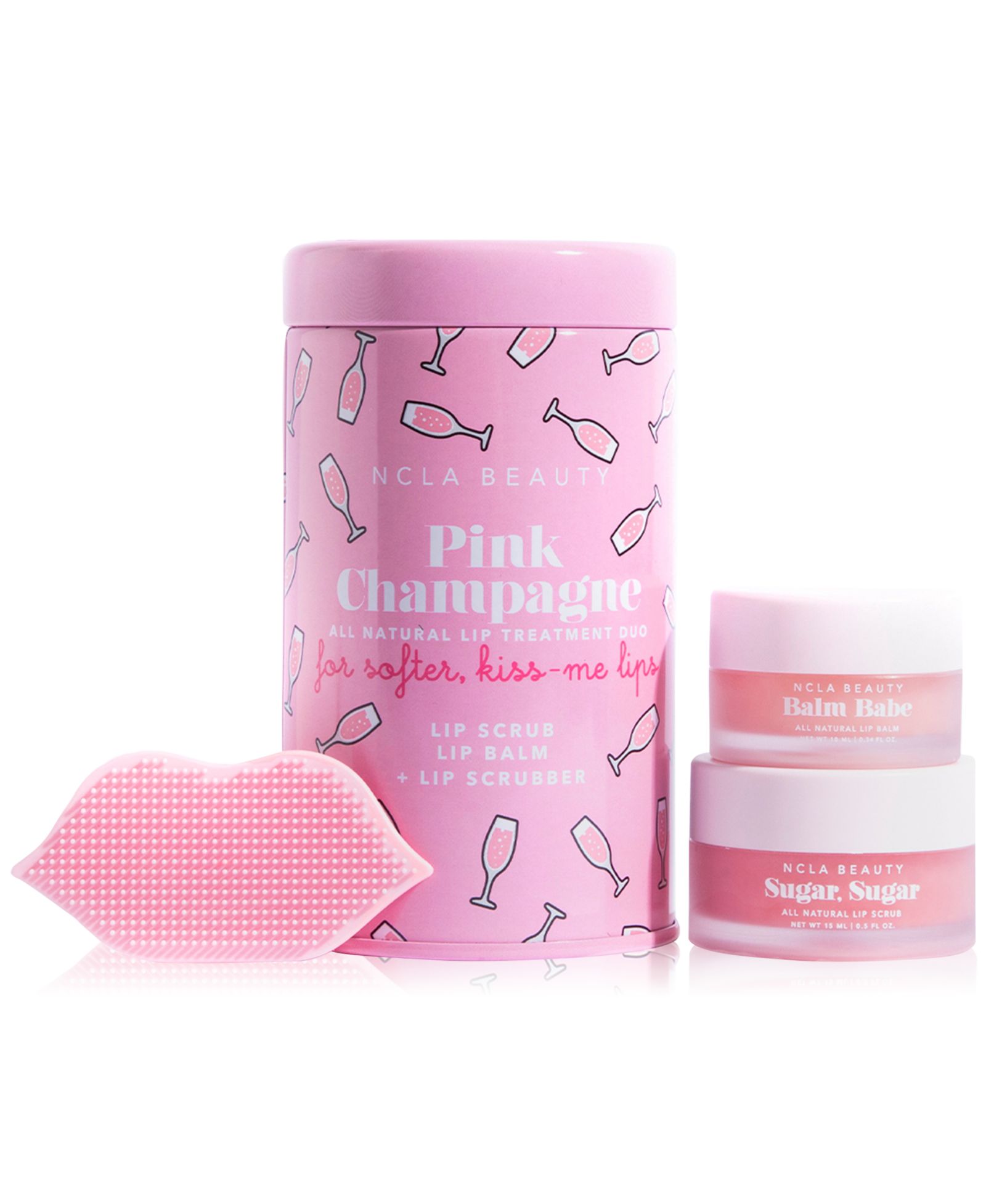 NCLA Beauty 3-Pc. Pink Champagne Lip Treatment Set