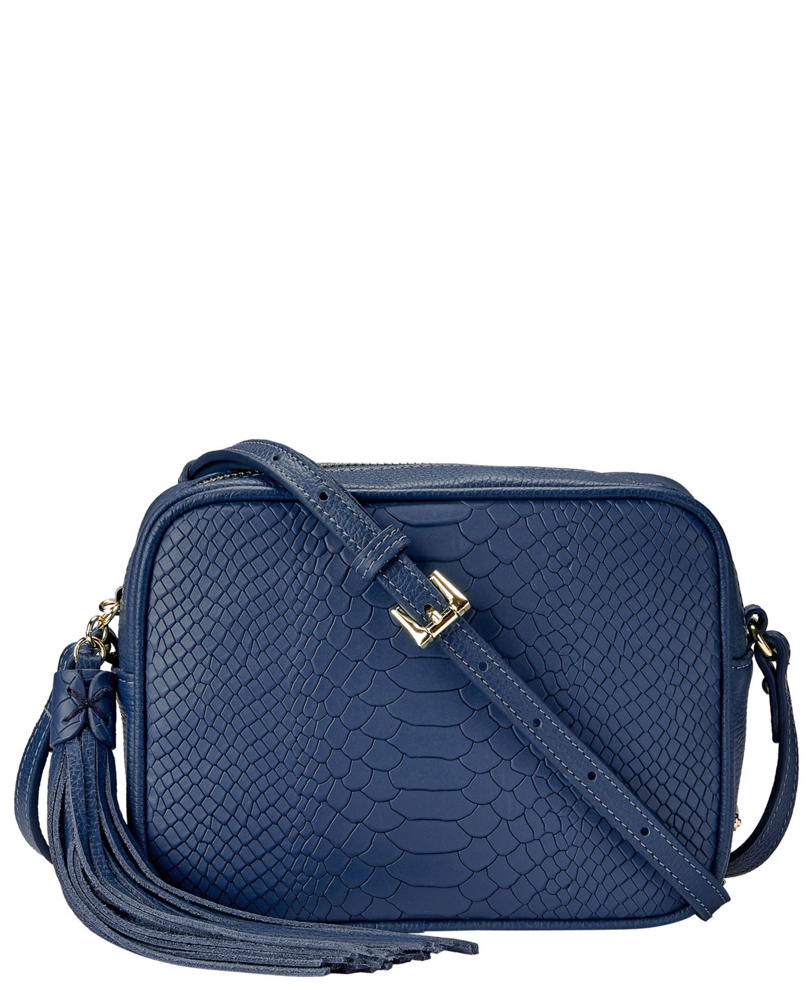 GiGi New York Madison Python-Embossed Leather Crossbody Bag сумка через плечо из кожи с тиснением под питона