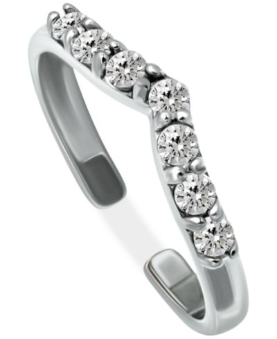 Кольцо Giani Bernini Cubic Zirconia Chevron Toe Ring